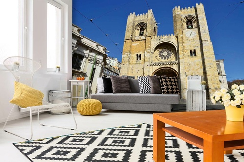 Vlies Fototapete - Se Kathedrale, Lissabon 375 x 250 cm